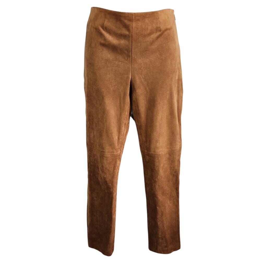 6 by Six vegan suede pants camel brown size 2
